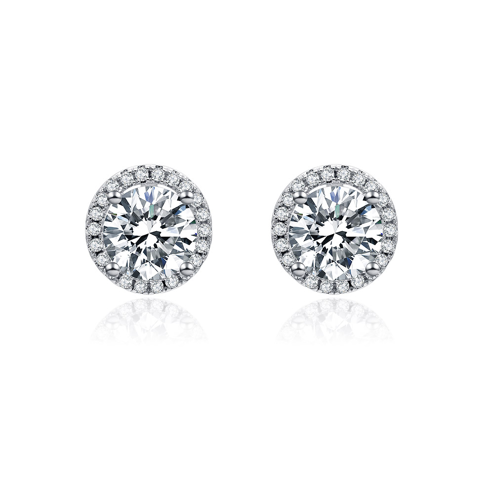 CZ Solitaire Stud Earring